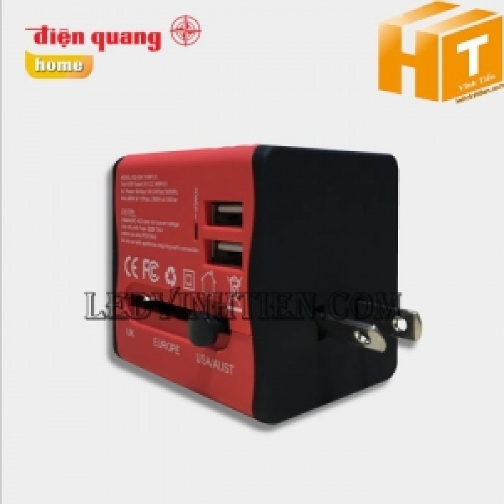 Ổ cắm du lịch ĐQ ESK TV06 2U Điện Quang