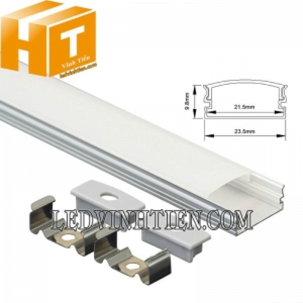 Thanh nhôm định hình U nổi 24x10mm