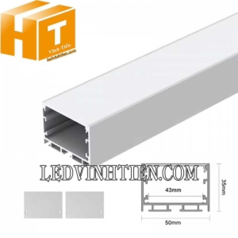 Thanh nhôm định hình U nổi 50x35mm