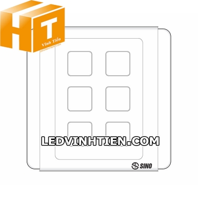 Mặt công tắc 6 lỗ S666X Sino