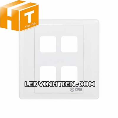 Mặt công tắc 4 lỗ vuông S9864/X Sino Vanlock