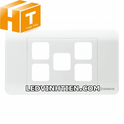 Mặt công tắc 5 lỗ vuông ZLS5X Sino Vanlock