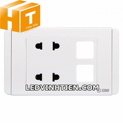 Ổ cắm đôi 2 chấu 2 lỗ S68U2/XX Sino
