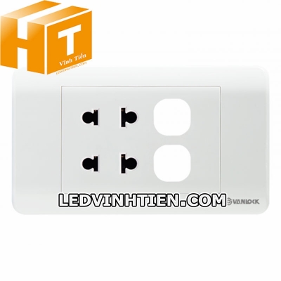 Ổ cắm đôi 2 chấu ZLU2/XX Sino Vanlock