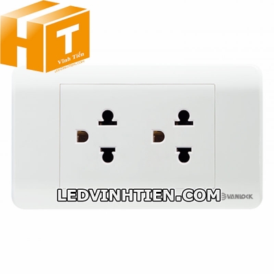 Ổ cắm đôi 3 chấu ZLUE2 Sino Vanlock