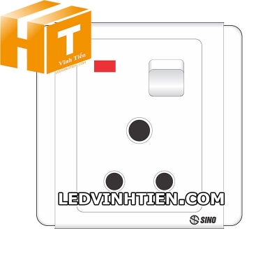 Ổ cắm 3 chấu tròn có đèn S6615SN Sino Vanlock