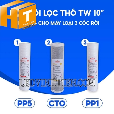 Bộ 3 lõi lọc thô PP5 + CTO + PP1 Robot