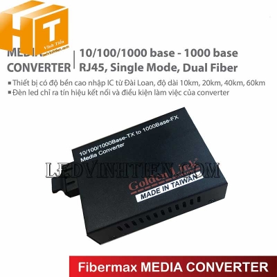 Bộ chuyển đổi Media Converter Golden Link 2 sợi quang