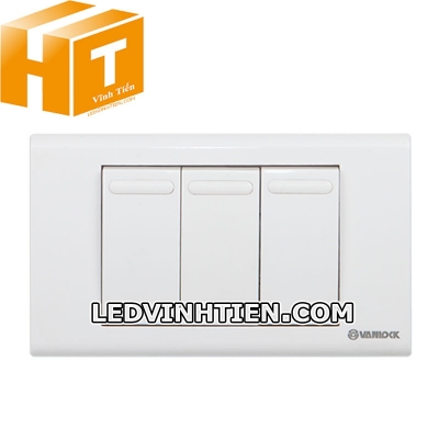 Công tắc ba 1 chiều phím lớn Sino Vanlock