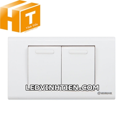Công tắc đôi 2 chiều phím lớn Sino Vanlock