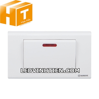 công tắc đơn 1 chiều đèn đỏ Sino Vanlock
