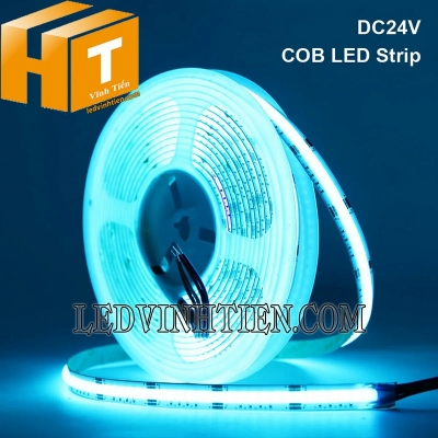 Đèn led dây COB 24V màu xanh ngọc