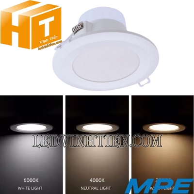 Đèn led downlight 3 màu DLC 24W MPE