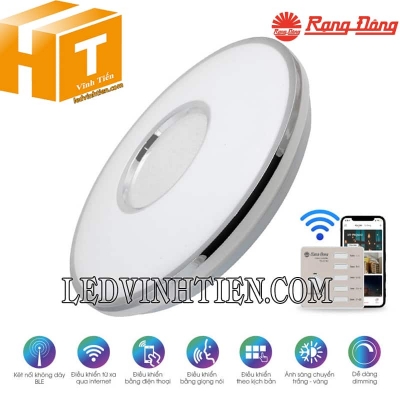 Đèn led ốp trần đổi màu 490/40W Bluetooth Rạng Đông