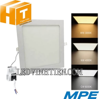 Led panel vuông âm dimmer 24w trắng, vàng