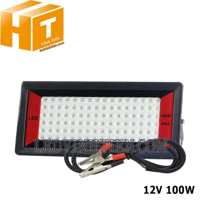 Đèn led pha 12V 100W siêu mỏng