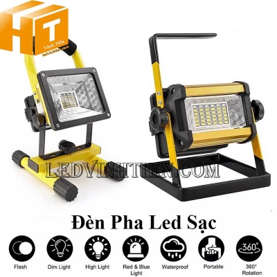 Đèn pha led sạc đa năng cầm tay