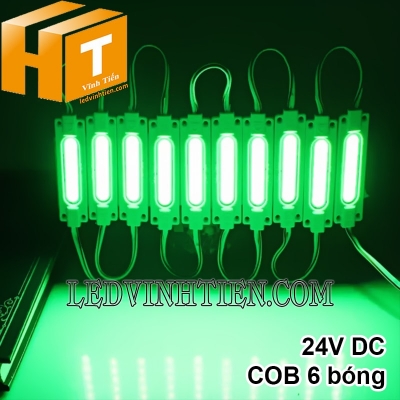 Led hắt COB 6 bóng 24V xanh lá