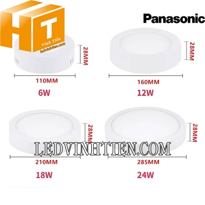 Đèn ốp nổi tròn 6w màu trắng panasonic