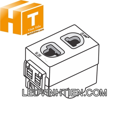 Ổ cắm 2 chấu có màn che Sino Vanlock