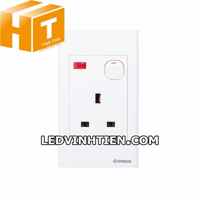 Ổ cắm 3 chấu vuông S1813SN Sino Vanlock