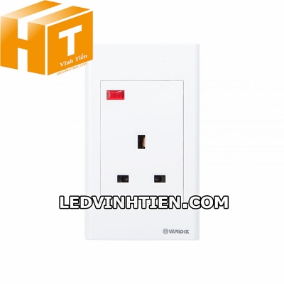 Ổ cắm 3 chấu vuông có đèn S1813N Sino Vanlock