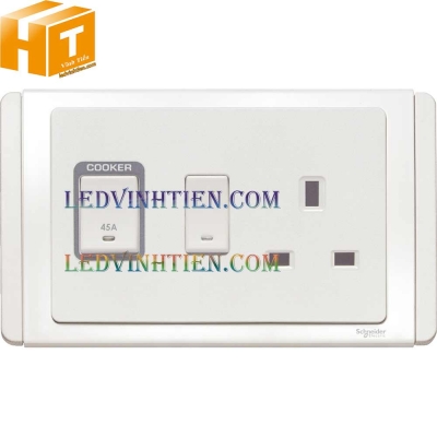 Ổ cắm chuyển đổi 13A màu trắng Schneider