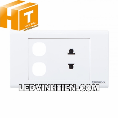 Ổ cắm đơn 2 chấu 2 lỗ S18UXX Sino Vanlock