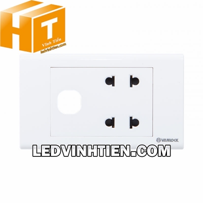 Ổ cắm kép 2 chấu 1 lỗ S18U2X Sino Vanlock