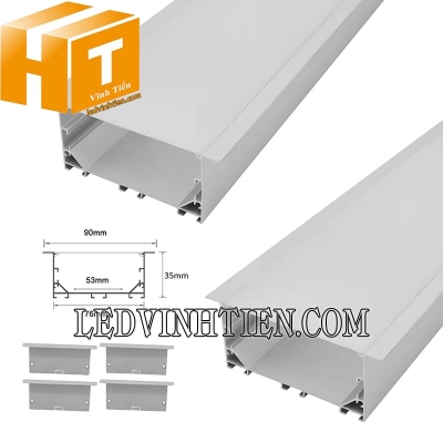 Thanh nhôm định hình YW âm 76x35mm