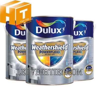 Thùng sơn Dulux Weathershield Powerflexx dạng mờ