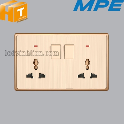 2 ổ cắm đa năng + 2 công tắc 10A-250V S7MS2