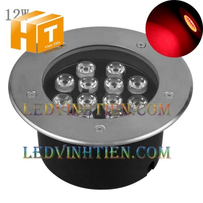 Đèn led âm đất 12W màu đỏ