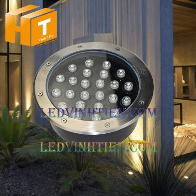 Đèn led âm đất 24W màu vàng