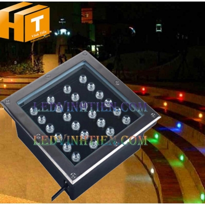 Đèn âm đất vuông 24w RGB