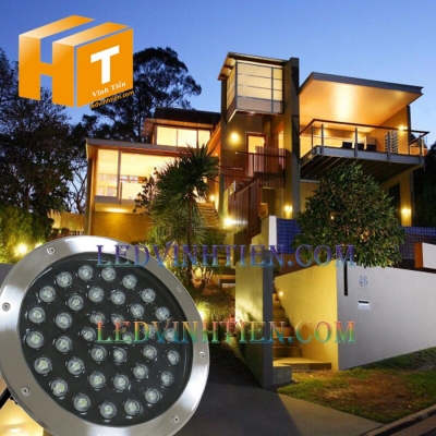 Đèn led âm đất 36W màu vàng