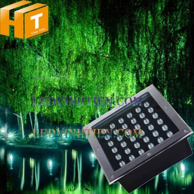 Đèn âm đất 36w vuông xanh lá