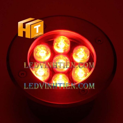 Đèn led âm đất 7W màu đỏ