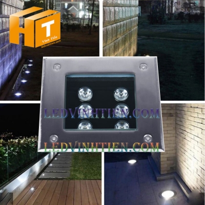 Đèn âm đất vuông 6w màu trắng