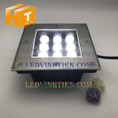 Đèn âm đất vuông 9w màu trắng