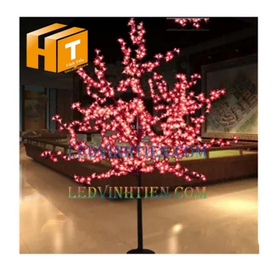 Hoa đào đèn led 5m màu hồng