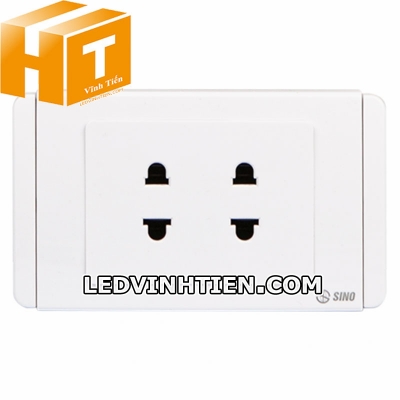 Ổ cắm đôi 2 chấu S68U2 Sino