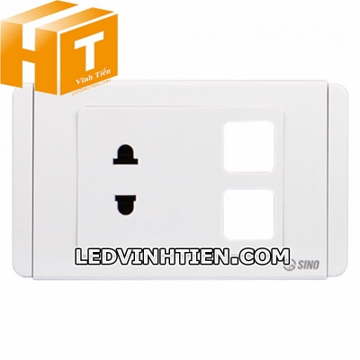Ổ cắm đơn 2 chấu 2 lỗ S68U/XX Sino