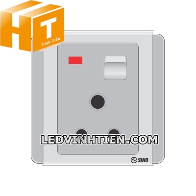 Ổ cắm 3 chấu tròn có đèn S66G15SN Sino Vanlock