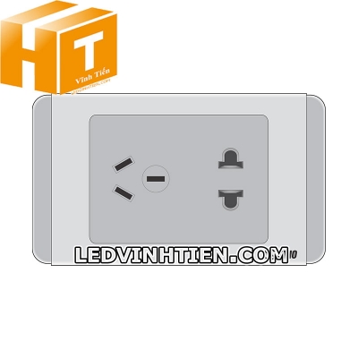 Ổ cắm 3 chấu Úc và 2 chấu S68GU/10US Sino Vanlock