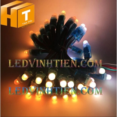 Led đúc F8 đầu đục vàng đậm