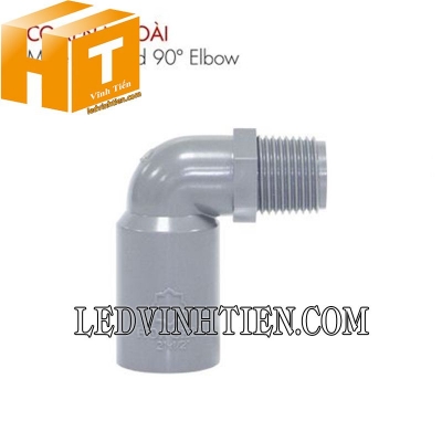 Co 90 độ ren ngoài uPVC Hoa Sen