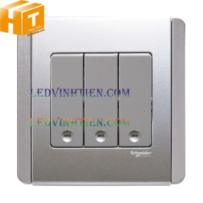 Ba công tắc dolly 2 chiều màu xám Schneider