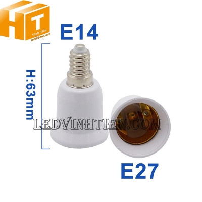 Đầu chuyển đổi đui xoáy từ E14 sang E27