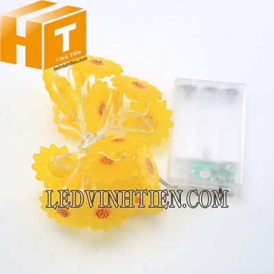 Dây đèn led hoa cúc 2m dùng pin